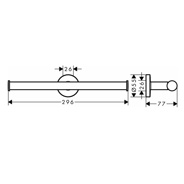 HG Ersatzpapierrollenhalter Logis Universal chrom