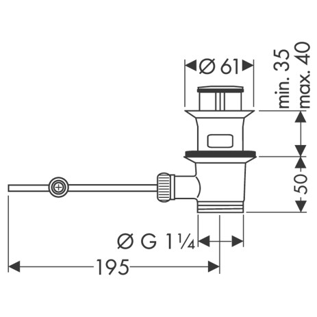 Hansgrohe Esatz-Ablaufgarnitur DN32 Waschtisch/Bidet, nickel gebürstet 94139820