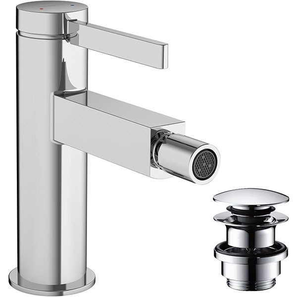 Hansgrohe Bidetmischer Finoris mit Push-Open Ablaufgarnitur chrom