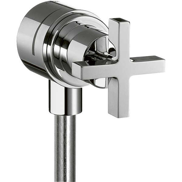 Hansgrohe Fixfit Stop Wandabsperrventil Axor Citterio chrom mit Kreuzgriffen