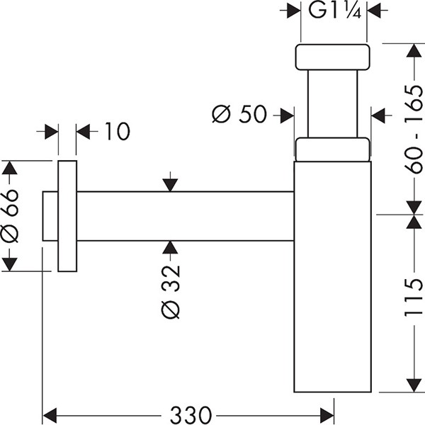 HG Siphon Flowstar S mattschwarz  