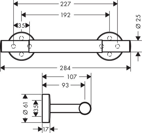 Hansgrohe Fussstützen Comfort chrom 