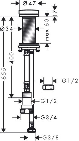 Hansgrohe Geräteabsperrventil F21 mattschwarz 