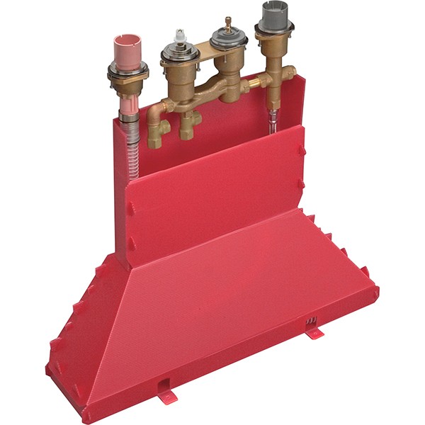 Hansgrohe Grundkörper 4-Loch Wannenarm.Axor m.Thermostat f.Wannenrand m.Secuflexbox