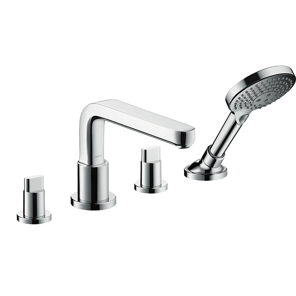 Hansgrohe Grundkörper 4-Loch Wannenarmatur für Wannenrandmontage mit Secuflexbox