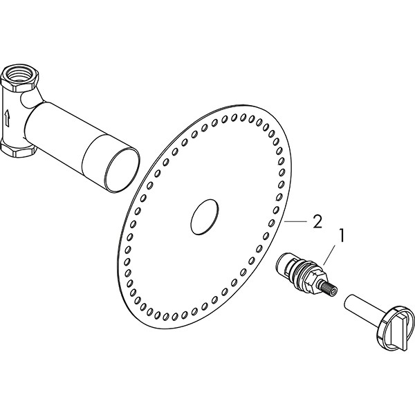 Hansgrohe Grundkörper Absperrventil Axor DN20