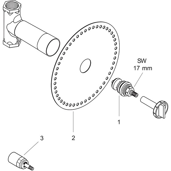 Hansgrohe Grundkörper Absperrventil DN20 