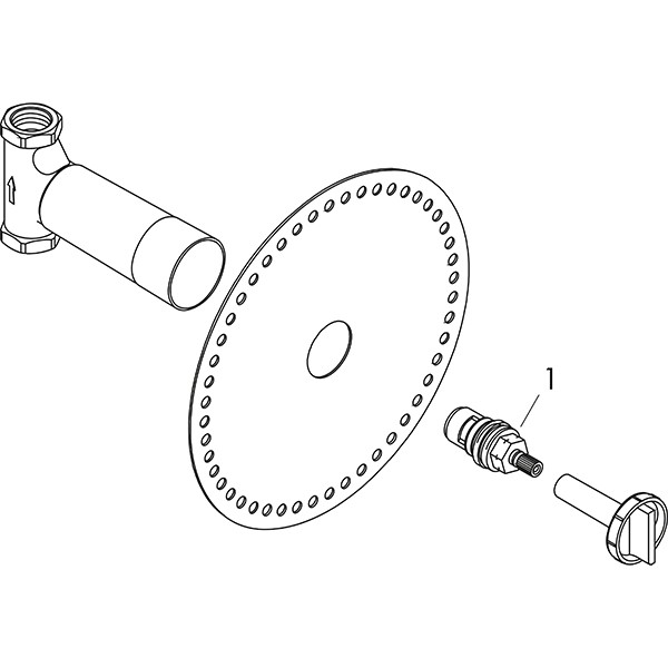 Hansgrohe Grundkörper Unterputz-Ventil Axor Keramik DN15