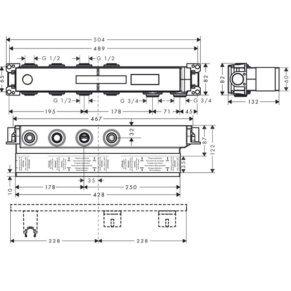 Hansgrohe Grundset Select 2 Verbraucher 