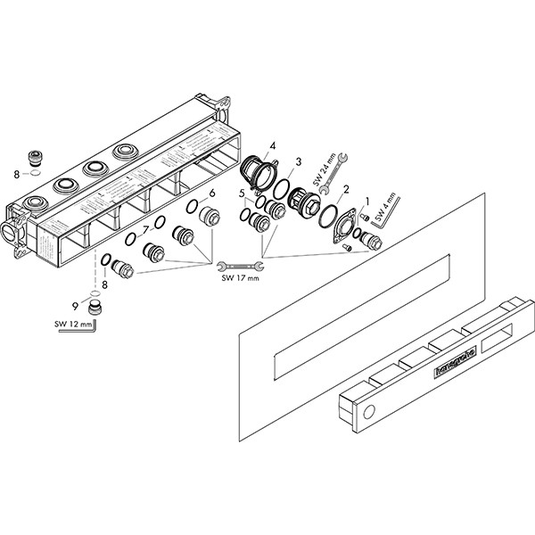 Hansgrohe Grundset Select 2 Verbraucher 