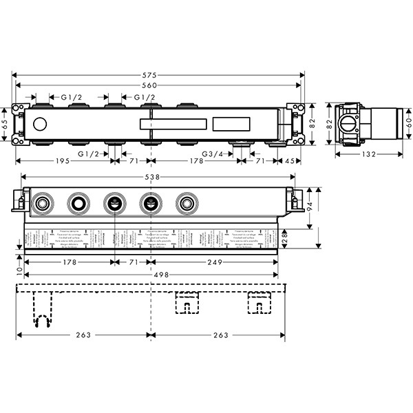 Hansgrohe Grundset Select 3 Verbraucher 