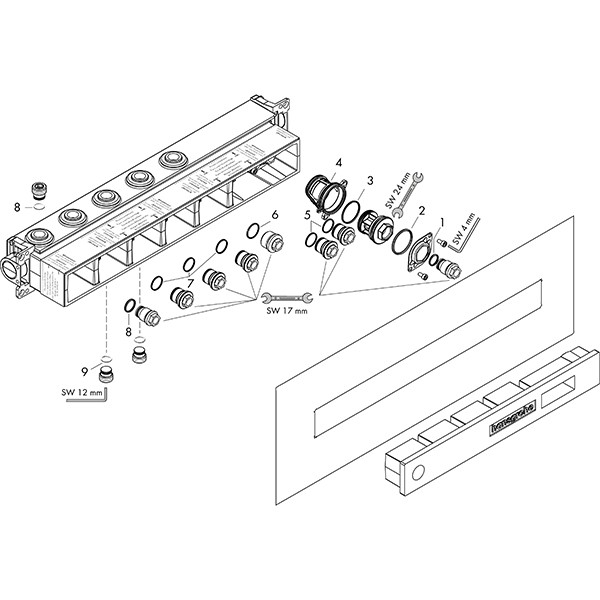 Hansgrohe Grundset Select 3 Verbraucher 