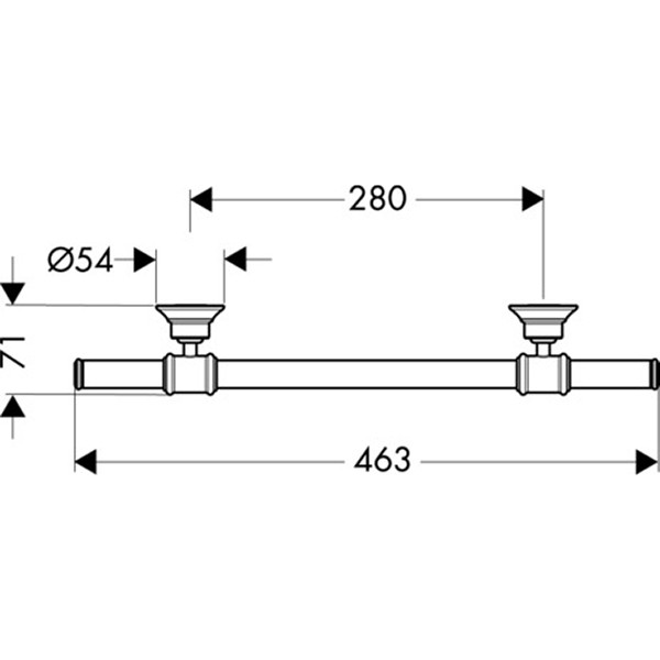 Hansgrohe Haltegriff Axor Montreux, nickel gebürstet 42030820
