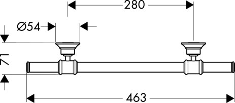 Hansgrohe Haltegriff Axor Montreux, nickel gebürstet 42030820