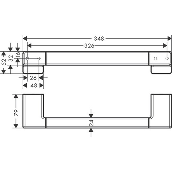 Hansgrohe Haltestange AddStoris brushed black chrome 