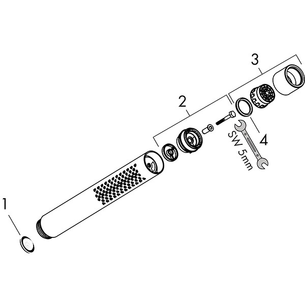 Hansgrohe Handbrause AXOR Starck chrom mit Rubit 2 Strahlarten