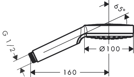 Hansgrohe Handbrause Crometta 1jet EcoSmart 6 l/min weiss/chrom