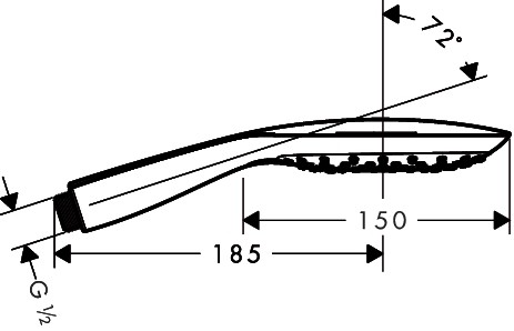 Hansgrohe Handbrause Raindance Select E 150 3jet EcoSmart chrom