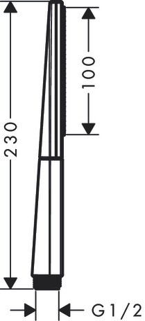 Hansgrohe Handbrause Rainfinity 1jet EcoSmart 9 l/min brushed black chrome