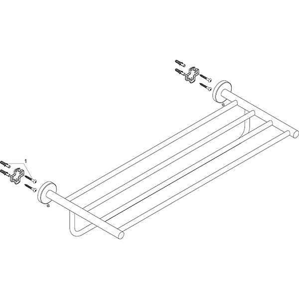 Hansgrohe Handtuchablage mit Badetuchhalter Logis Universal chrom