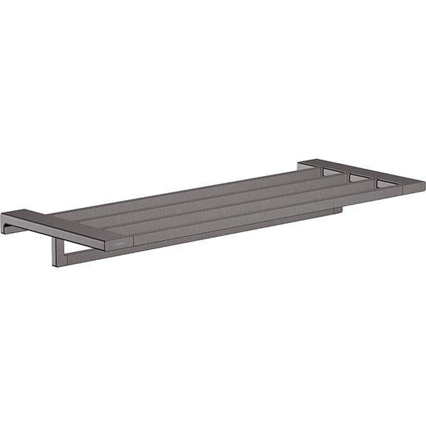 Hansgrohe Handtuchablage mit Handtuchhalter AddStoris brushed black chrome