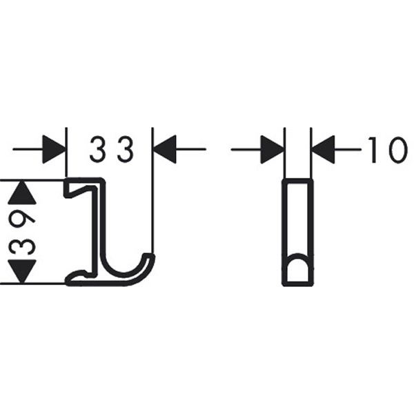 Hansgrohe Handtuchhaken WallStoris schmalmattweiss
