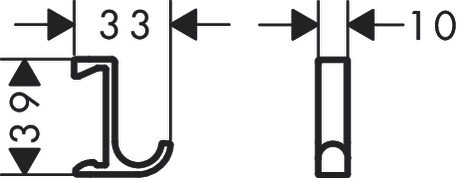 Hansgrohe Handtuchhaken WallStoris schmalmattweiss