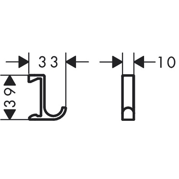 Hansgrohe Handtuchhaken WallStoris schmalmattweiss