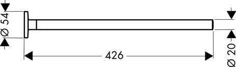 Hansgrohe Handtuchhalter Axor Uno 420mm einarmig BN