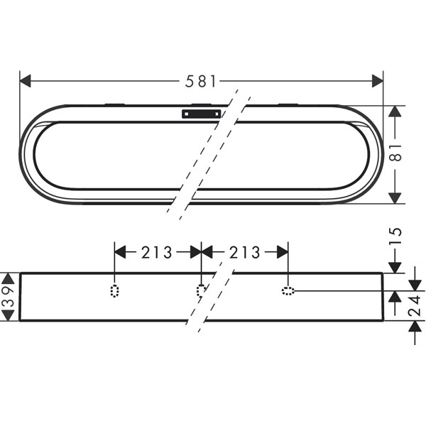 Hansgrohe Handtuchhalter WallStorismattschwarz