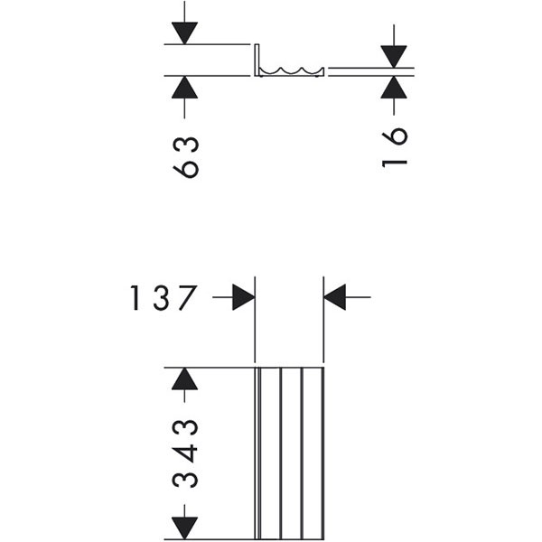 Hansgrohe IntraStoris Schubasteninneinteilung Modul 140/340 Eiche Natur