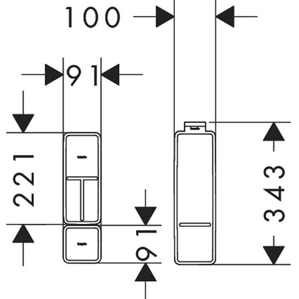 Hansgrohe IntraStoris Schubkasteninneneinteilung Basis Set 100/345 Mattschwarz