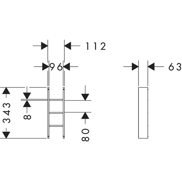 Hansgrohe IntraStoris Schubkasteninneneinteilung Modul 115/340 Eiche Natur
