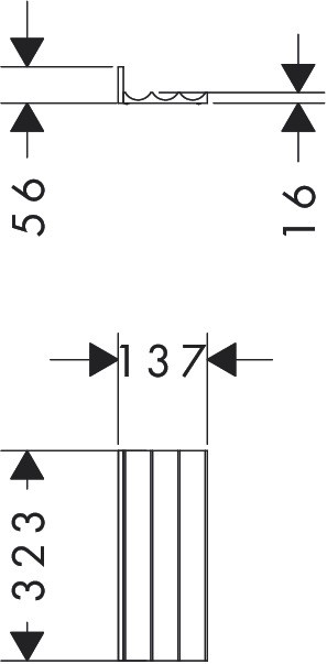 Hansgrohe IntraStoris Schubkasteninnenenteilung Modul 140/320 Nussbaum Dunkel