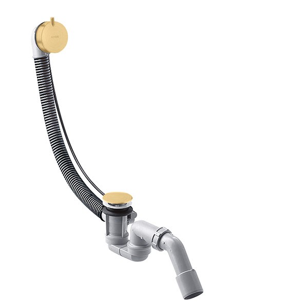 Hansgrohe Komplettset Ablauf- und Überlaufgarnitur für Normalwannen Brushed Gold Optic