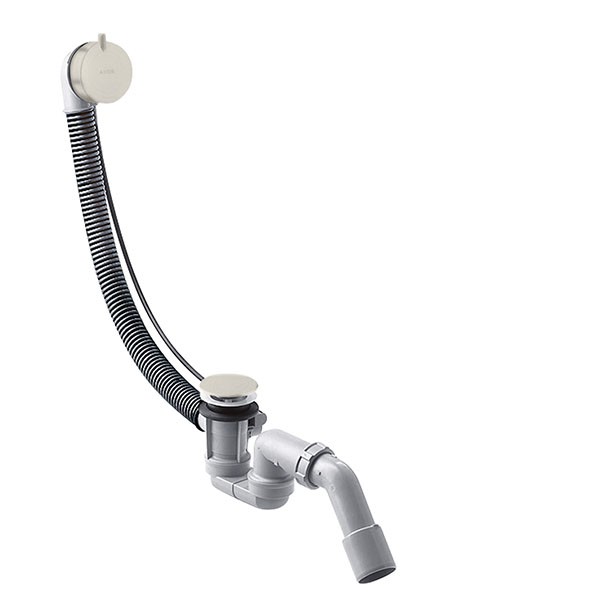 Hansgrohe Komplettset Ablauf- und Überlaufgarnitur für Normalwannen Edelstahl Optic
