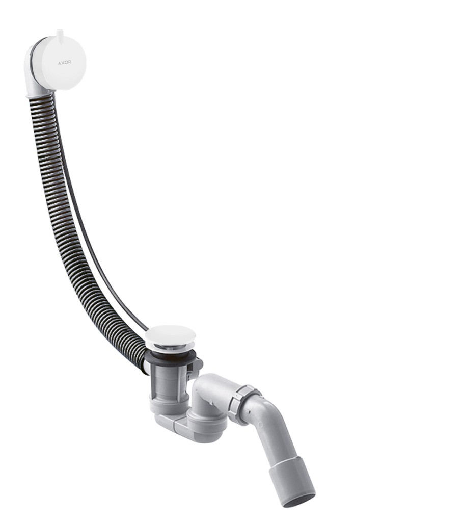 Hansgrohe Komplettset Ablauf- und Überlaufgarnitur für Normalwannen Mattweiß