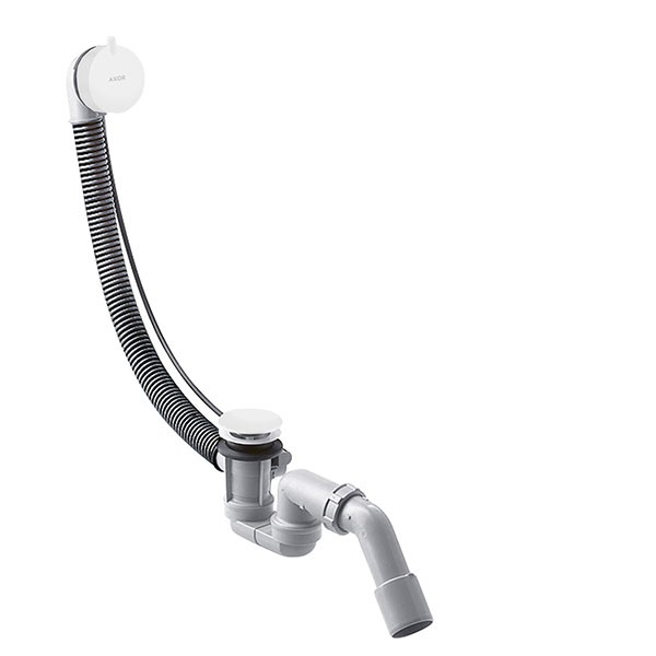 Hansgrohe Komplettset Ablauf- und Überlaufgarnitur für Normalwannen Mattweiß