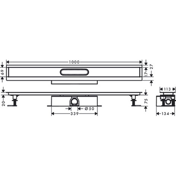 Hansgrohe Komplettset uBox universal für Standardinstall.1000mm für DR FS