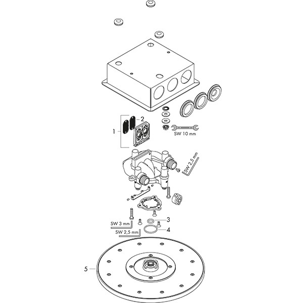 Hansgrohe Kopfbrause 250 1jet Axor Decke UP chrom