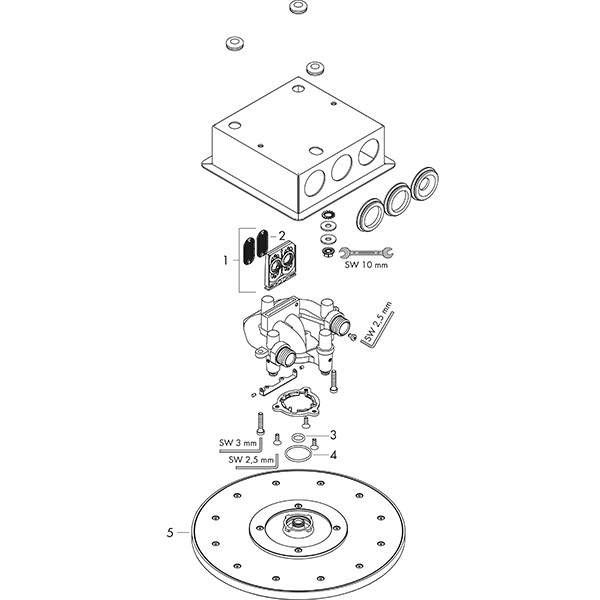 Hansgrohe Kopfbrause 250 2jet Axor Decke UP chrom