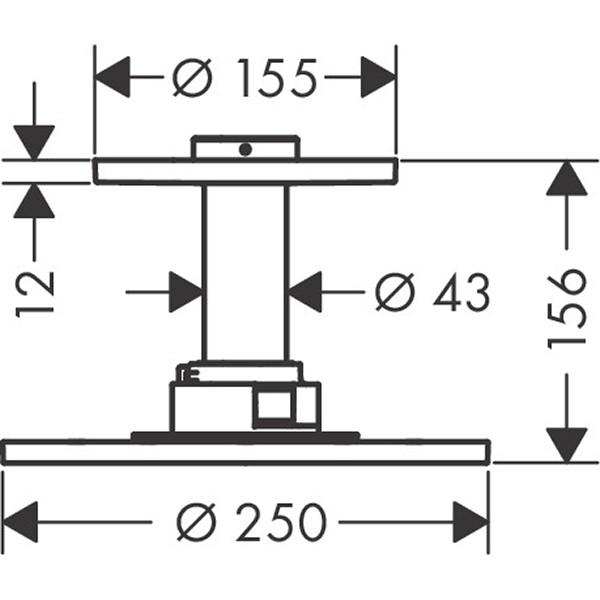 Hansgrohe Kopfbrause 250 2jet Axor Deckenmontage chrom
