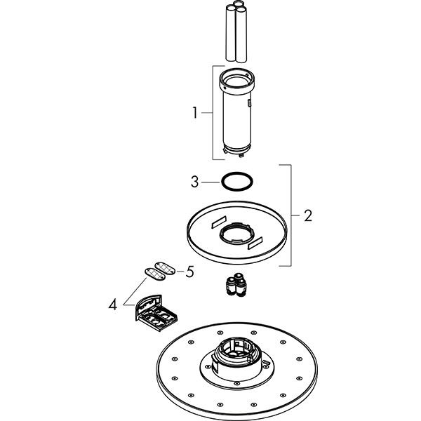 Hansgrohe Kopfbrause 250 2jet Axor Deckenmontage chrom
