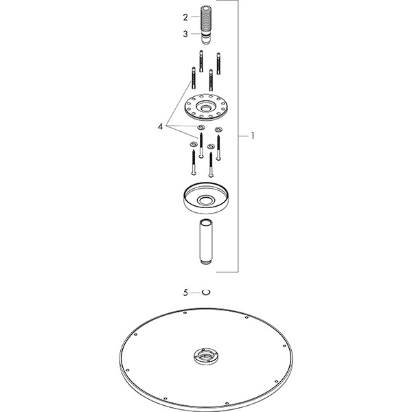 Hansgrohe Kopfbrause 350 1jet Axor BN Deckenmontage