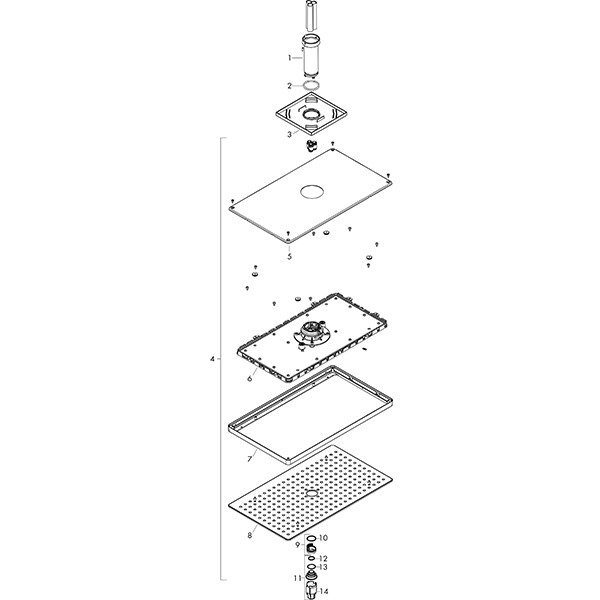 Hansgrohe Kopfbrause 460 1jet Axor chrom Deckenmontage