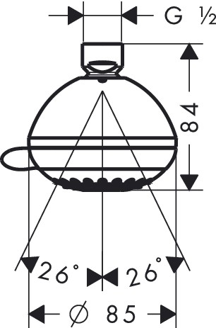 Hansgrohe Kopfbrause Crometta 85 Multi chrom  