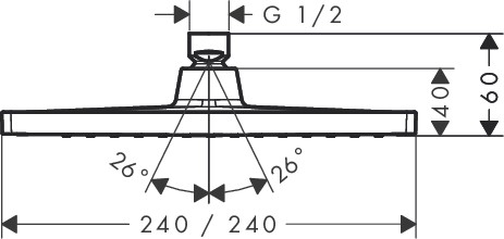 Hansgrohe Kopfbrause Crometta E 240 chrom  