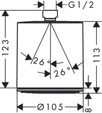 Hansgrohe Kopfbrause Pulsify 105 1jet Green mattschwarz