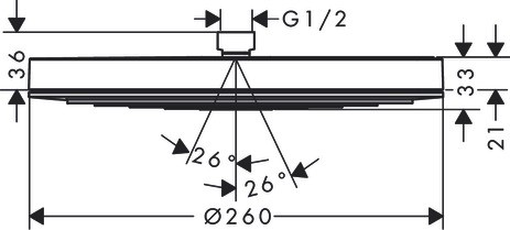 Hansgrohe Kopfbrause Pulsify 260 1jet EcoSmartmattweiss