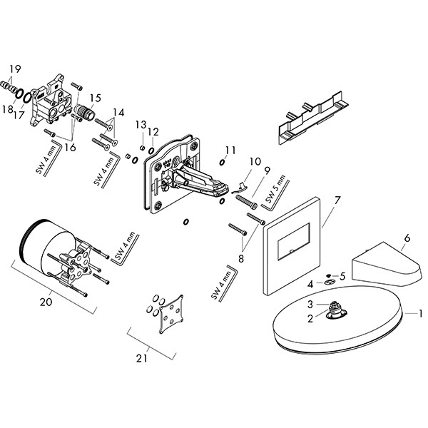 Hansgrohe Kopfbrause Pulsify 260 2jet EcoSmartmit Wandanschluss mattweiss